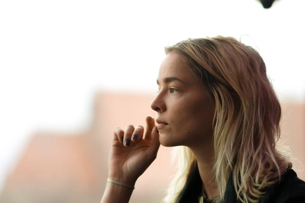 a woman practicing relapse prevention techniques